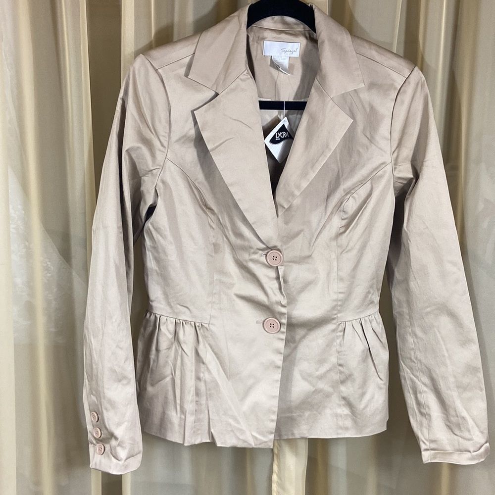 Spiegel Women Jacket Blazer Tan Size 8